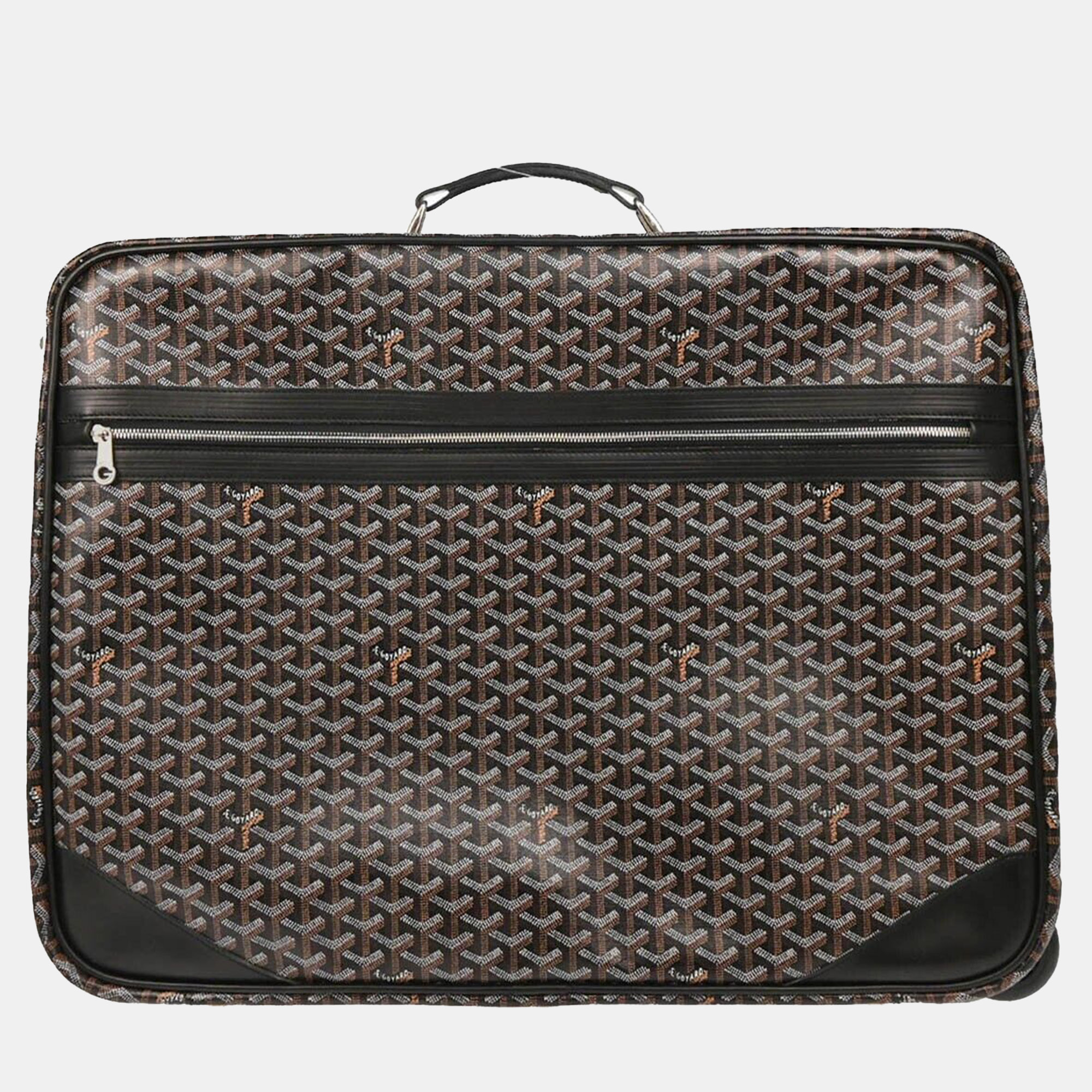 Goyard Black Leather and Canvas Rolling Trunk Suitcase Bag, Handbags - Luxury Closet catalog