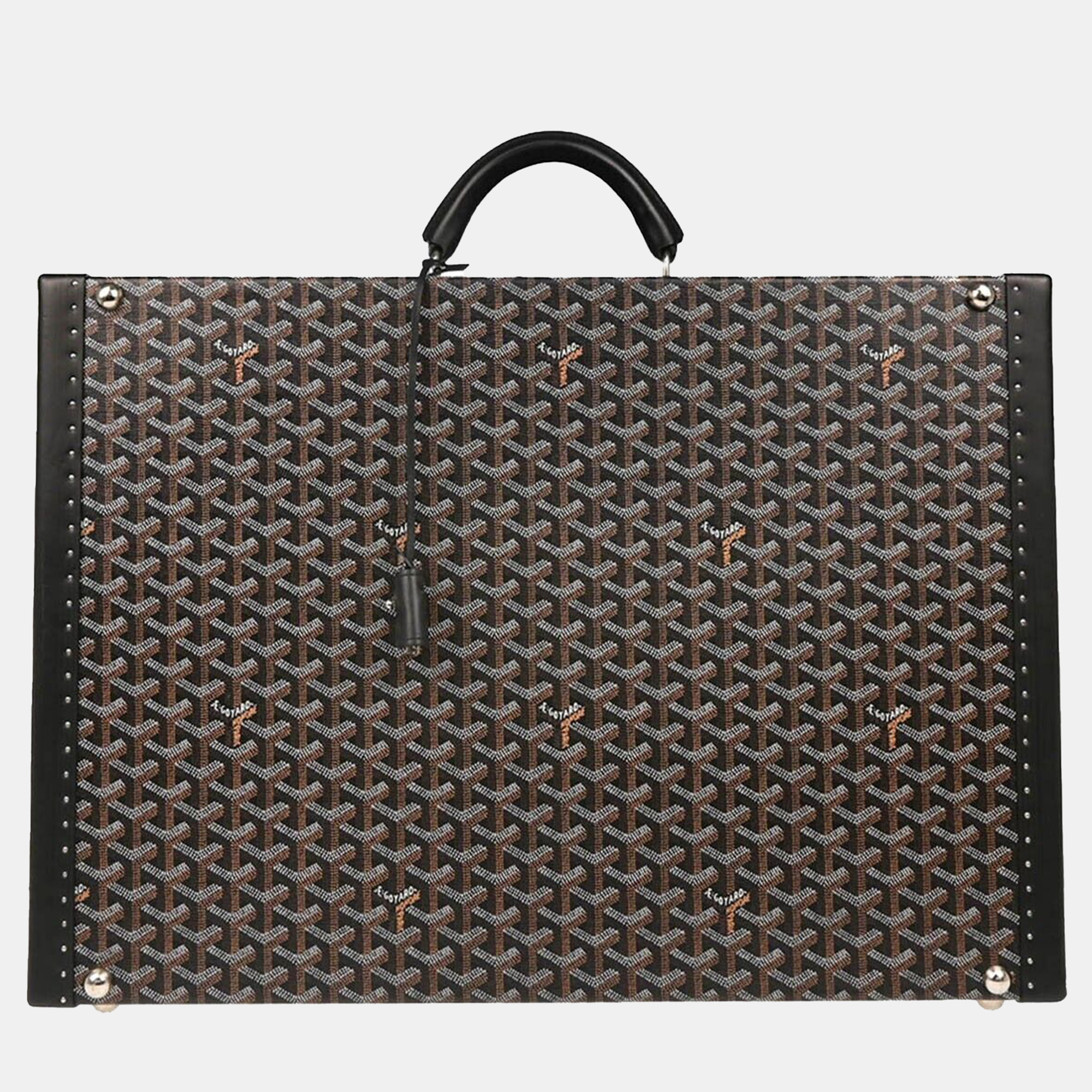 Goyard Black Leather Trunk Luggage Suitcase, Handbags - Luxury Closet catalog