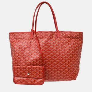 Goyard Red PVC, Leather Saint Louis GM Tote Bag, Tote Handbags - Luxury Closet catalog