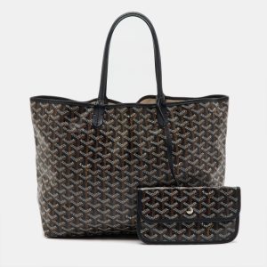 Goyard Black Goyardine Coated Canvas and Leather Saint Louis PM Tote, Tote Handbags - Luxury Closet catalog
