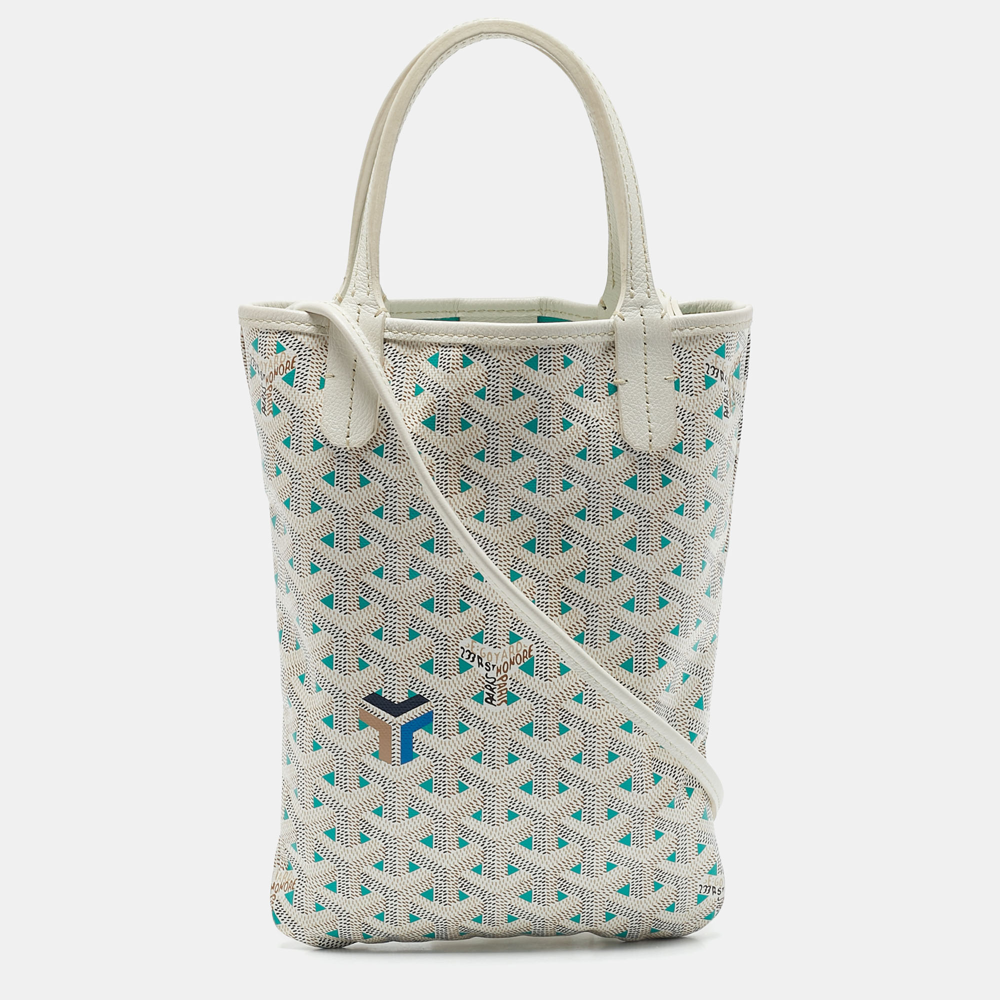 Goyard White/Green Goyardine Coated Canvas and Leather Poitiers Claire Voice Bag, Shoulder Bags - Luxury Closet catalog