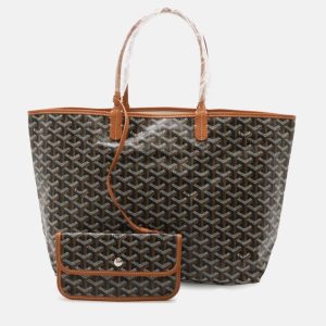 Goyard Saint Louis PM Black Brown Coated Canvas Tote Bag, Tote Handbags - Luxury Closet catalog
