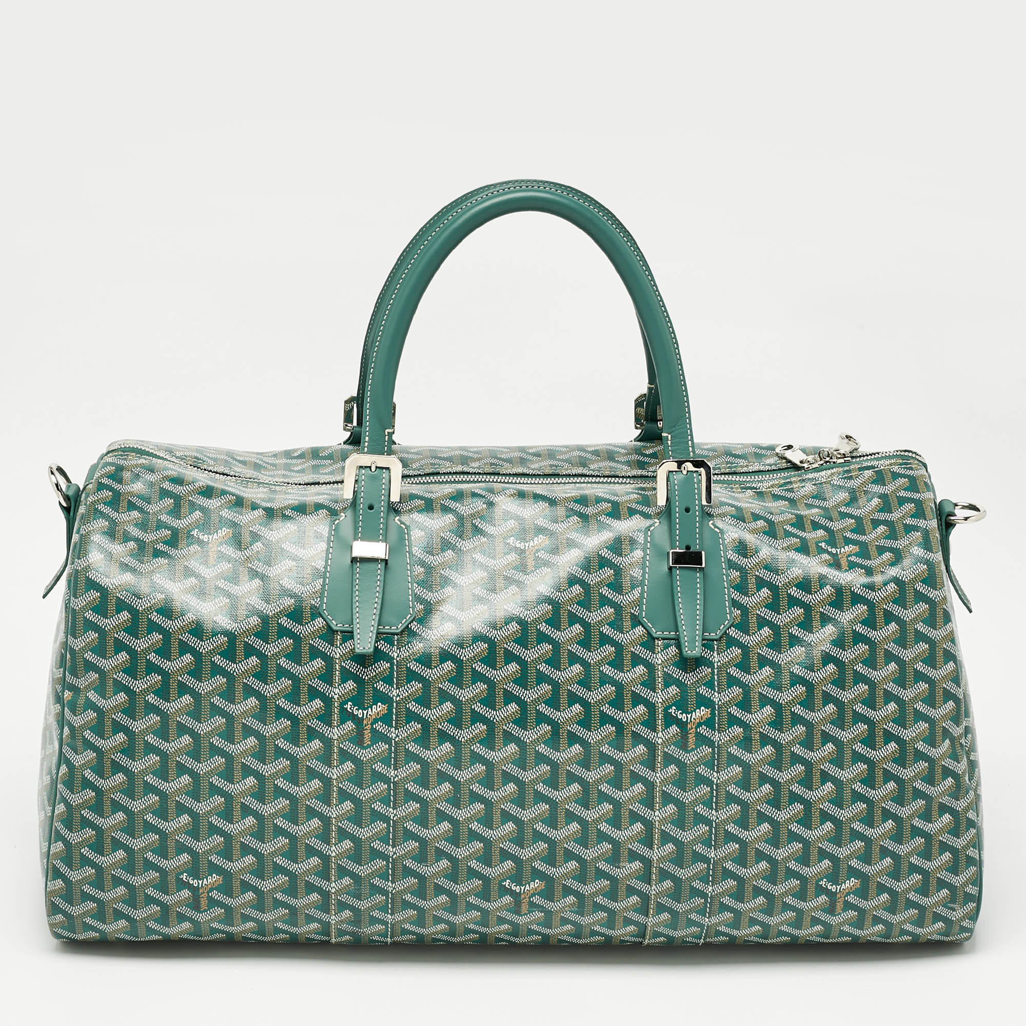 Goyard Green Goyardine Coated Canvas and Leather Boston 50 Bag, Handbags - Luxury Closet catalog