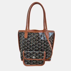 Goyard Brown Goyardine Coated Canvas & Leather Mini Anju Tote Bag, Tote Handbags - Luxury Closet catalog