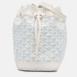 Goyard Petit Flot White Goyardine Canvas Bucket Bag, Satchels - Luxury Closet catalog