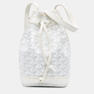 Goyard Petit Flot White Goyardine Canvas Bucket Bag, Satchels - Luxury Closet catalog
