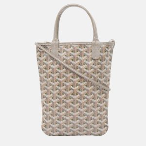 Goyard Poitiers Claire Voie Grey Goyardine Shoulder Bag, Tote Handbags - Luxury Closet catalog