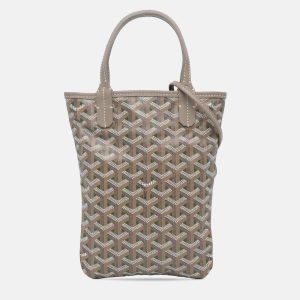 Goyard Poitiers Claire Voie Grey Goyardine Shoulder Bag, Tote Handbags - Luxury Closet catalog
