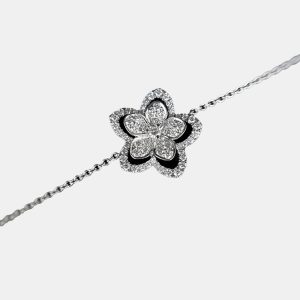 Graff 18K White Gold Diamond Wild Flower Floral Bracelet, Bracelets - Luxury Closet catalog