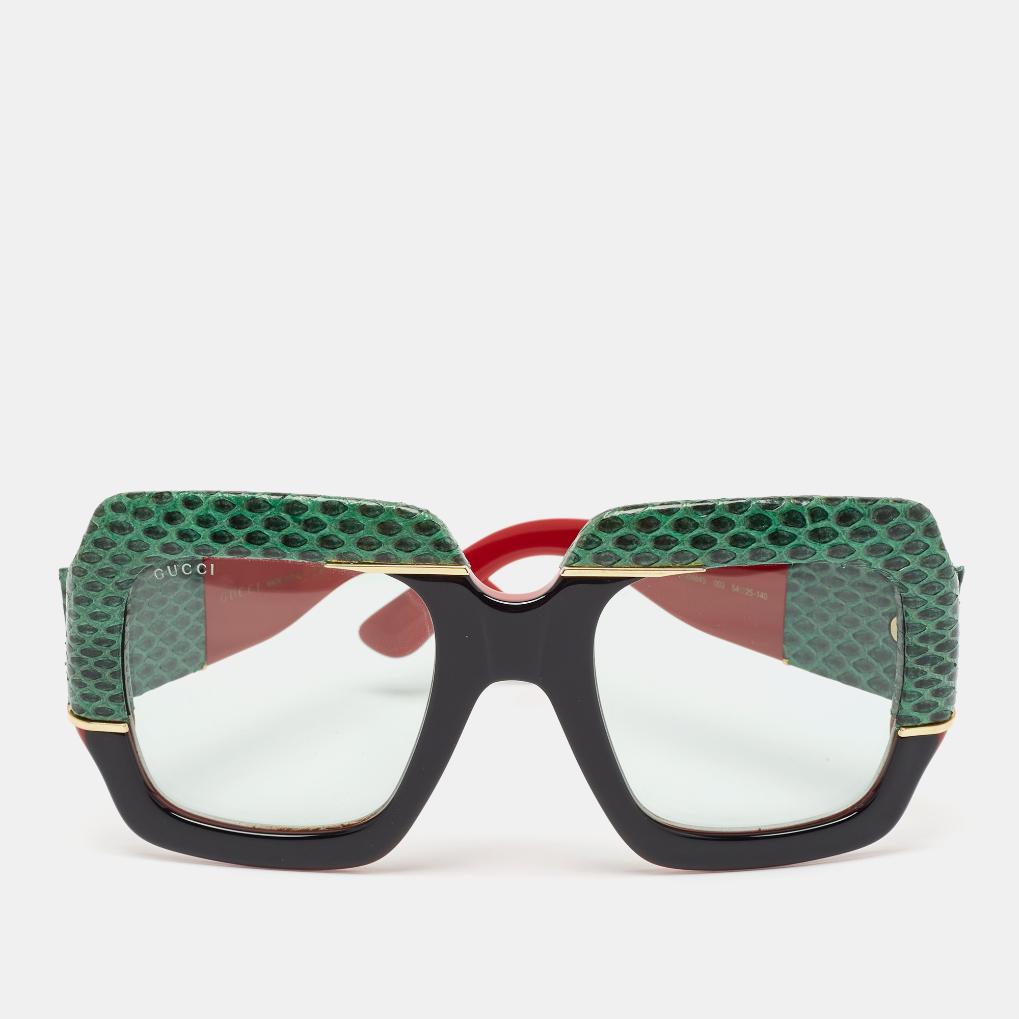 Gucci Multicolor Snakeskin GG0484S Square Sunglasses, Sunglasses - Luxury Closet catalog