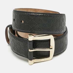 Gucci Black Microguccissima Leather Buckle Belt 80CM, Belt Buckles - Luxury Closet catalog