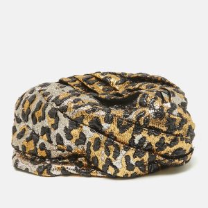 Gucci Metallic Leopard Pattern Lam&eacute; Turban Headband M, Apparel & Accessories - Luxury Closet catalog