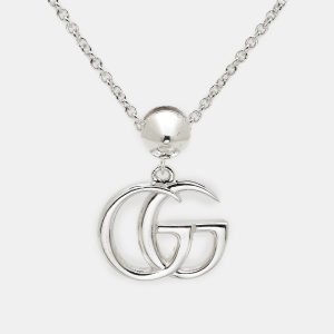Gucci GG Marmont Resin GG Sterling Silver 925 Pendant Necklace, Jewelry - Luxury Closet catalog