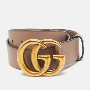 Gucci Dusty Pink Leather GG Marmont Buckle Belt 70 CM, Belt Buckles - Luxury Closet catalog
