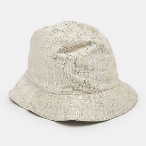 Gucci White GG Lam&eacute; Wool Bucket Hat M, Apparel & Accessories - Luxury Closet catalog