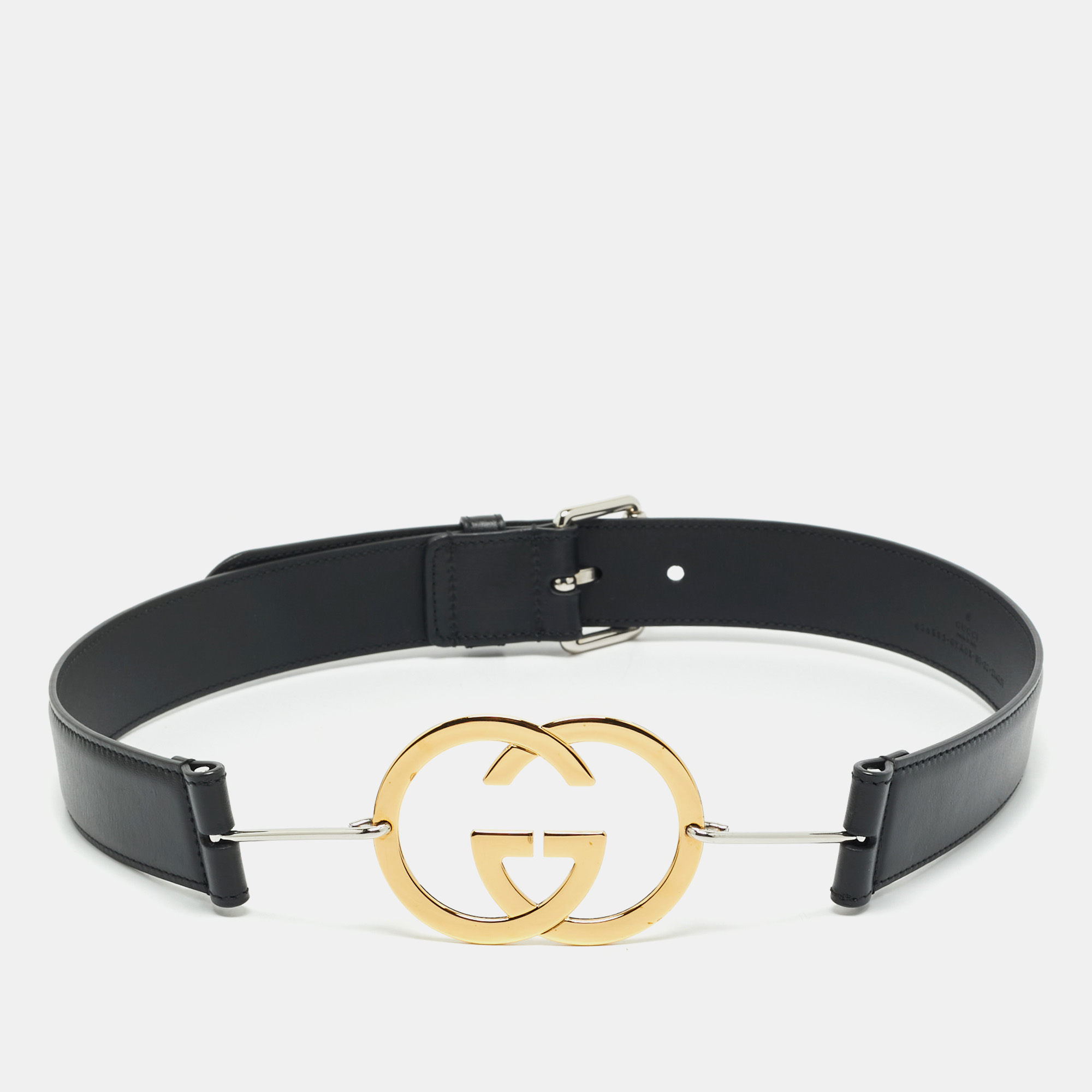 Gucci Black Leather Interlocking G Buckle Belt 80 CM, Belt Buckles - Luxury Closet catalog