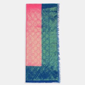 Gucci Pink Iridescent GG Lam&eacute; Jacquard Scarf, Scarves & Shawls - Luxury Closet catalog