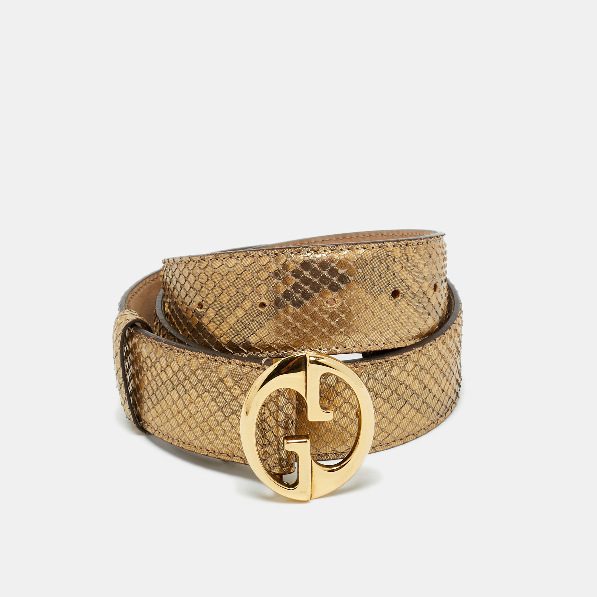 Gucci Gold Python 1973 Buckle Belt 90 CM, Belt Buckles - Luxury Closet catalog