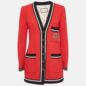 Gucci Red Embellished Pocket Wool Sable Military Jacket M, Coats & Jackets - Luxury Closet catalog