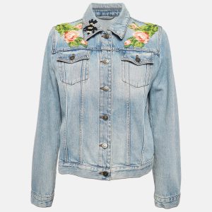 Gucci Blue Embroidered Denim Jacket M, Coats & Jackets - Luxury Closet catalog