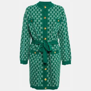 Gucci Green GG Patterned Wool Knit Belted Long Cardigan S, Sweaters & Cardigans - Luxury Closet catalog