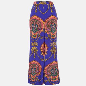 Gucci Purple Printed Silk Wide Leg Trousers M, Clothing - Luxury Closet catalog