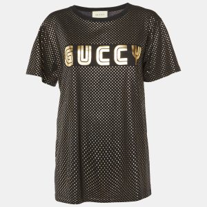 Gucci Black Guccy Star Print Cotton Crew Neck T-Shirt S, Shirts & Tops - Luxury Closet catalog