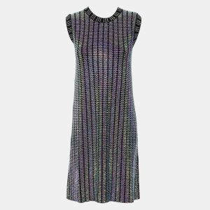 Gucci Multicolor Crystal Embroidered Rib Knit Dress M, Dresses - Luxury Closet catalog
