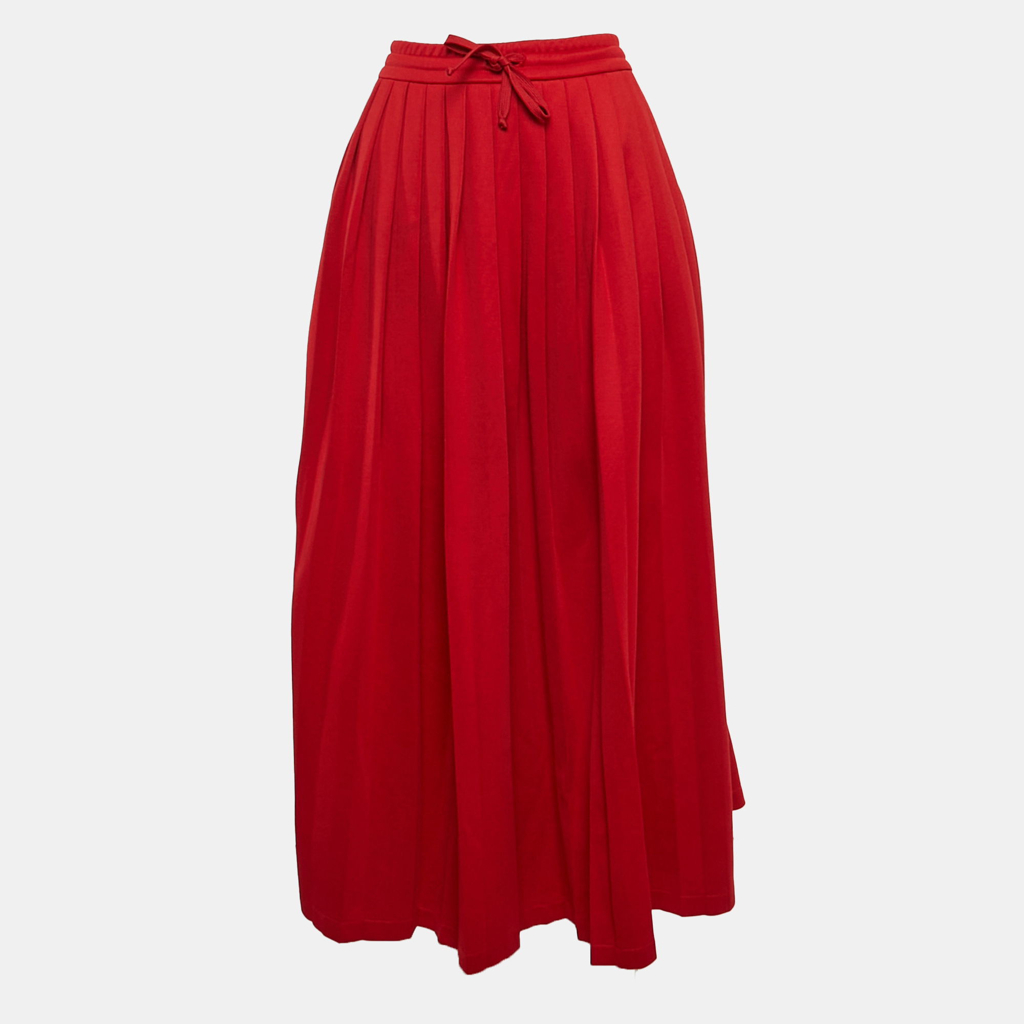 Gucci Red Cotton Blend Knit Pleated Maxi Skirt L, Skirts - Luxury Closet catalog