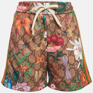 Gucci Brown GG Supreme and Floral Print Jersey Shorts XS, Shorts - Luxury Closet catalog