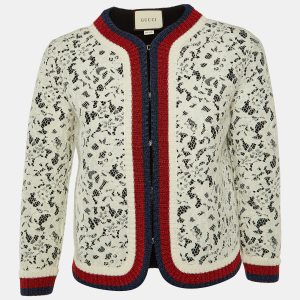 Gucci White Lace Lurex Web Trim Jacket S, Coats & Jackets - Luxury Closet catalog