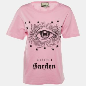 Gucci Garden Pink Eye Print Cotton Crew Neck T-Shirt XS, Shirts & Tops - Luxury Closet catalog