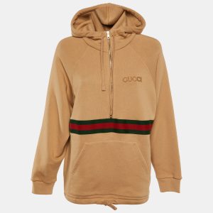 Gucci Brown Cotton Knit Hooded Sweatshirt Dress XS, Dresses - Luxury Closet catalog