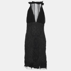 Gucci Black Silk Blend Embellished Halter Neck Midi Dress M, Dresses - Luxury Closet catalog