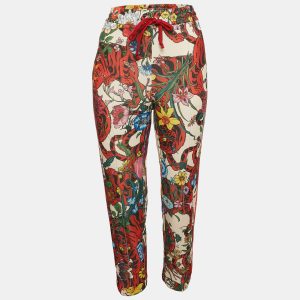 Gucci Multicolor Floral Print Cotton Blend Logo Tape Trimmed Trackpants M, Clothing - Luxury Closet catalog