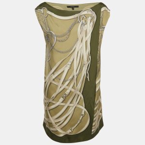 Gucci Green Equestrian Print Silk Mini Wrap Dress M, Dresses - Luxury Closet catalog