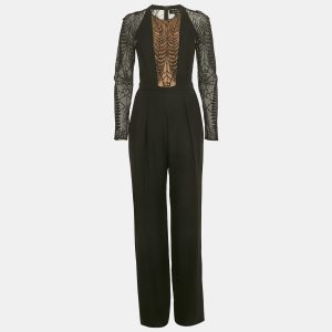 Gucci Black Lace and Crepe Sheer Jumpsuit M, Suits - Luxury Closet catalog