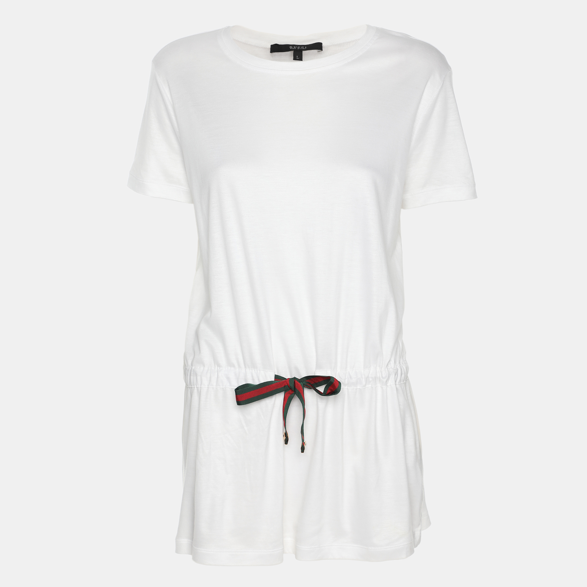 Gucci White Modal Web Belt Top L, Shirts & Tops - Luxury Closet catalog