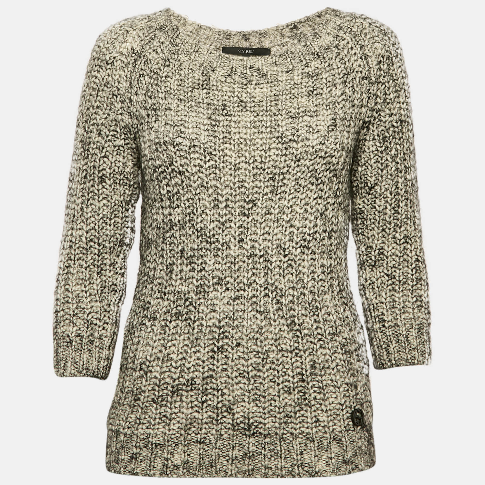 Gucci Grey Wool Blend Round Neck Sweater S, Sweaters & Cardigans - Luxury Closet catalog