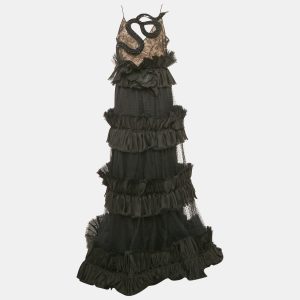 Gucci Black Beaded Crepe and Tulle Tiered Gown M, Dresses - Luxury Closet catalog