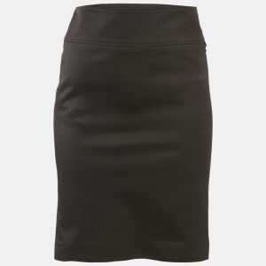 Gucci Black Cotton Gabardine GG Badge Detail Knee-Length Skirt M, Skirts - Luxury Closet catalog
