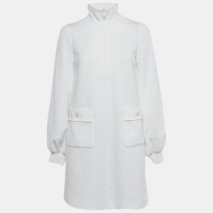 Gucci White Monogram Jersey High Neck Mini Dress XXS, Dresses - Luxury Closet catalog