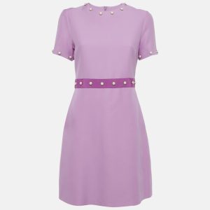 Gucci Pink Wool Blend Pearl Button Detail Mini Dress M, Dresses - Luxury Closet catalog