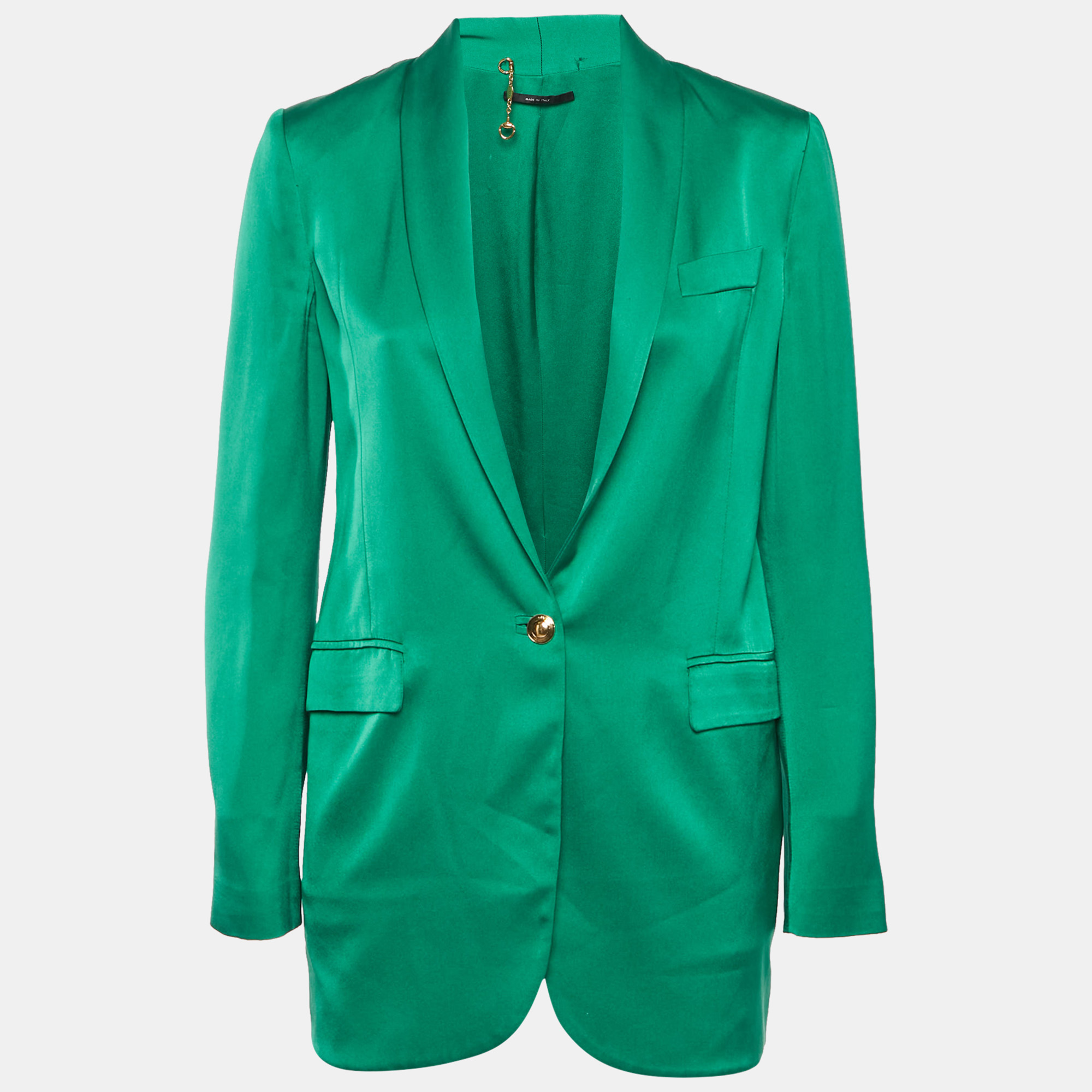 Gucci Green Satin Single Breasted Blazer M, Coats & Jackets - Luxury Closet catalog