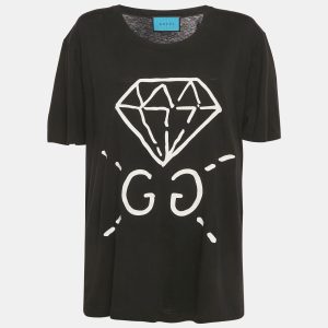 Gucci Black Ghost Diamond Print Jersey Crewneck T-Shirt L, Shirts & Tops - Luxury Closet catalog