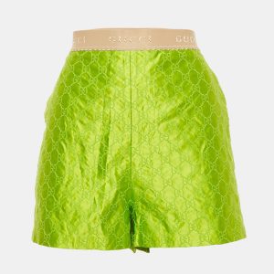Gucci Green Logo Embroidery Silk Short M, Shorts - Luxury Closet catalog