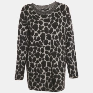 Gucci Grey Animal Patterned Mohair Sweater S, Sweaters & Cardigans - Luxury Closet catalog