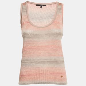 Gucci Orange Lurex Knit GG logo Detail Tank Top S, Shirts & Tops - Luxury Closet catalog
