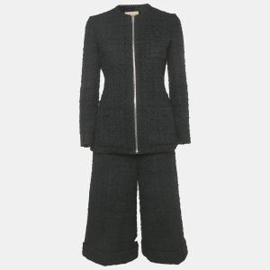 Gucci Black Tweed Zip-Up Jacket and Trousers Set S, Suits - Luxury Closet catalog