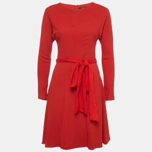 Gucci Red Crepe Belted Short Dress S, Dresses - Luxury Closet catalog